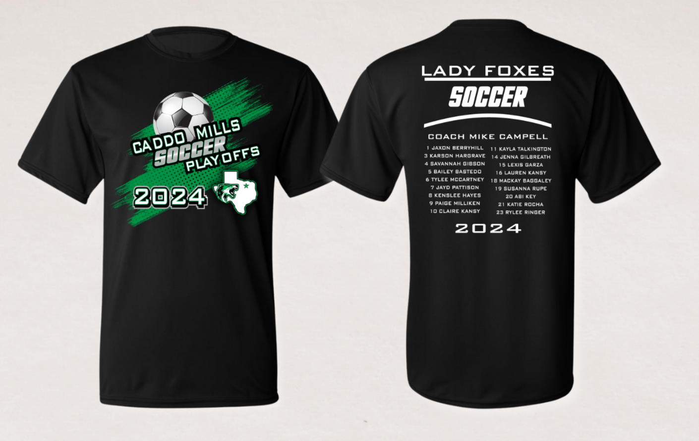 CMHS LADY FOXES SOCCER PLAYOFFS TEE