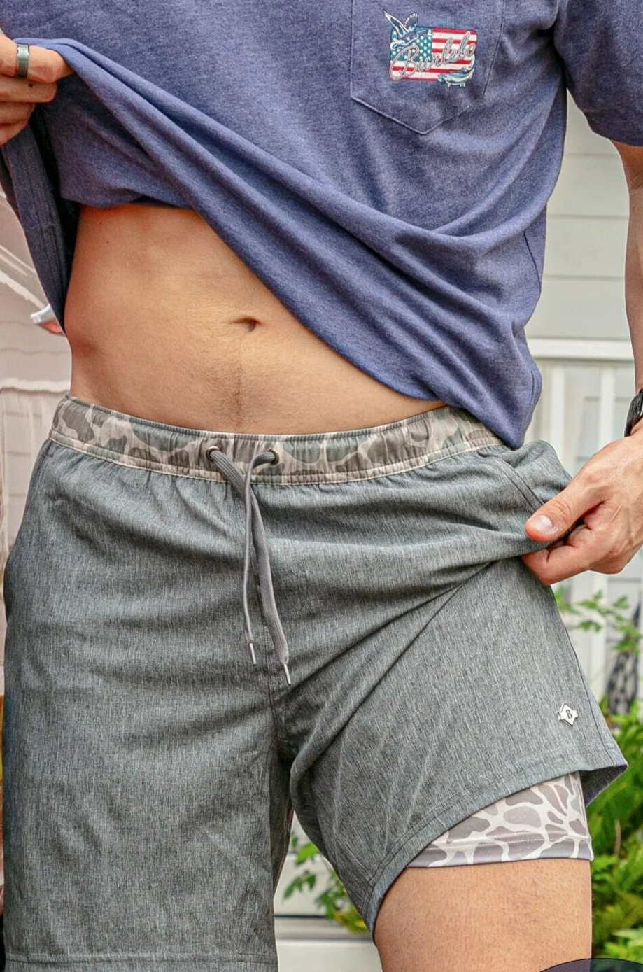Burlebo Athletic Short- Deer Camo Liner