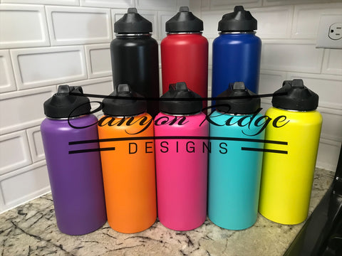 Laser Engraved 32oz Water Bottle