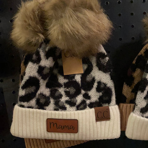 Mama Leopard Beanies