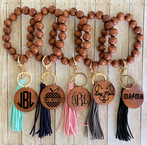 Engraved Wooden Keychain
