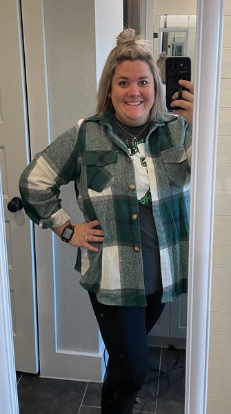 Plaid Flannel Shacket Jacket