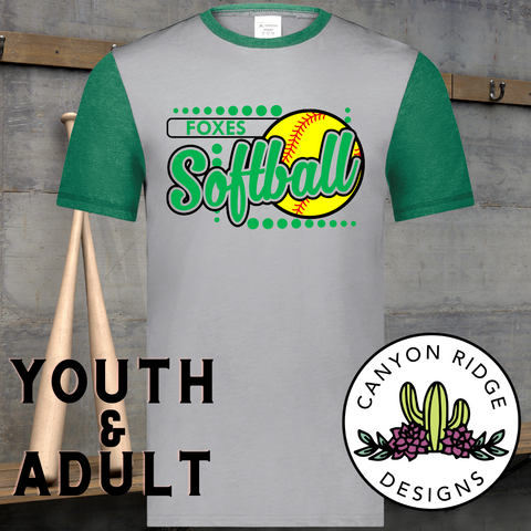 Foxes Softball Tee