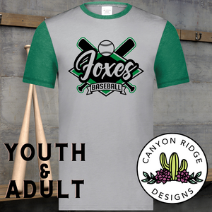 Foxes Baseball Tee