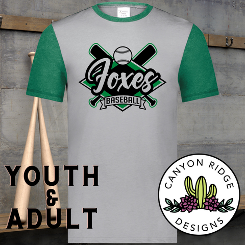 Foxes Baseball Tee